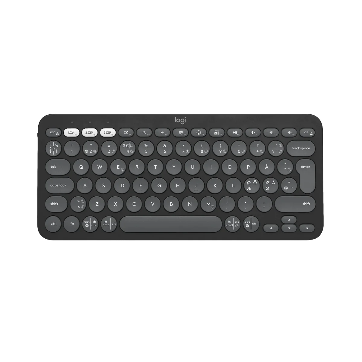 Logitech Pebble Keys 2 K380s trådlöst tangentbord (Graphite)