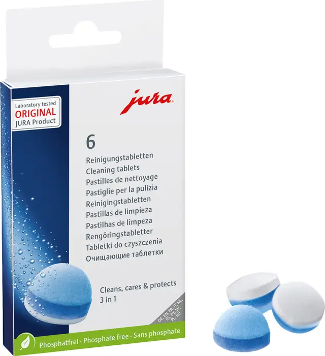 JURA Rengöringstabletter 3-Fas 6pack