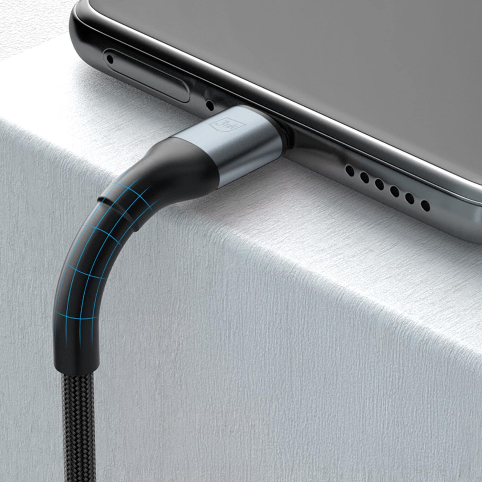 3mk Hyper Cable 3mk Hyper Cable N-SERIES USB-C / USB-C 2m 20V/3A 60W / svart, bild 2