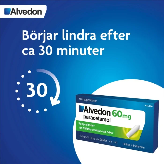 Alvedon Supp 60mg 10 st, bild 3