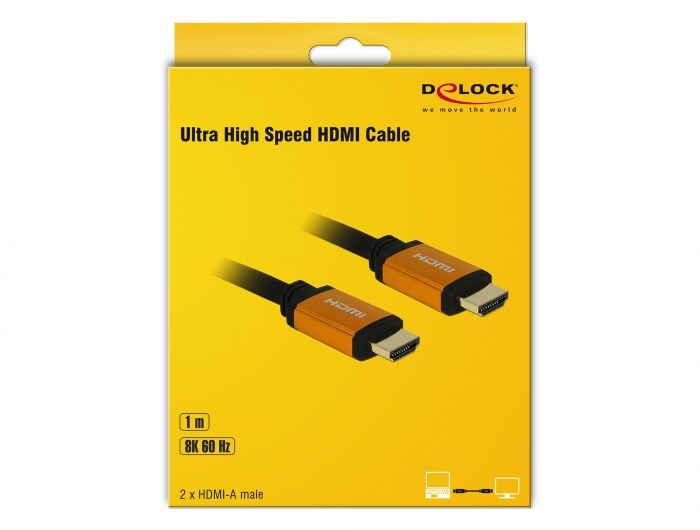 Delock HDMI-kabel med hög hastighet 48 Gbps 8K 60 Hz 1 m, bild 4