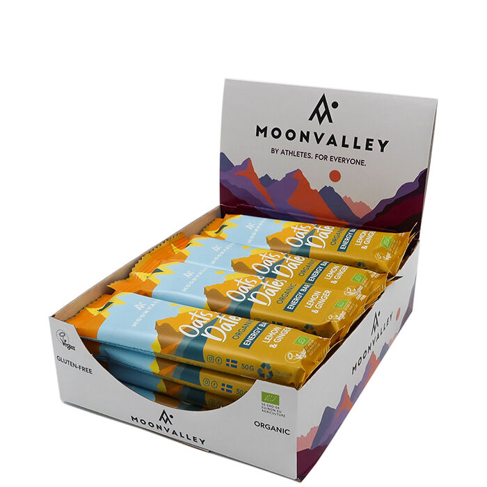 12x Vegan Energy bar Oats & Dates Lemon & Ginger 50 g