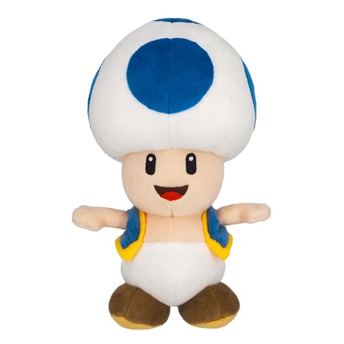 Sanei Super Mario Blue Toad Plush - 20cm