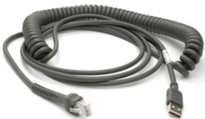 Zebra Cable USB type A coiled, 4.54m Cable code U09, bild 2