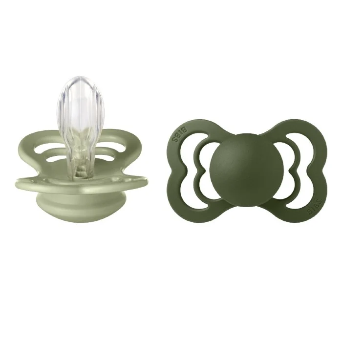 BIBS Supreme Pacifier Silikon stl 2 Sage/Hunter Green, 2 st