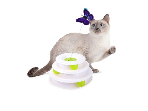 All For Paws - Cat Toy Interactive Tower Of Butterfly 25X25X14Cm - (787.7560), bild 2