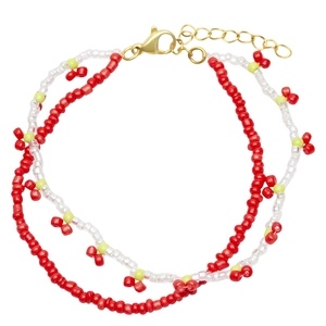 Timi of Sweden Cherry Bead Bracelet Double
