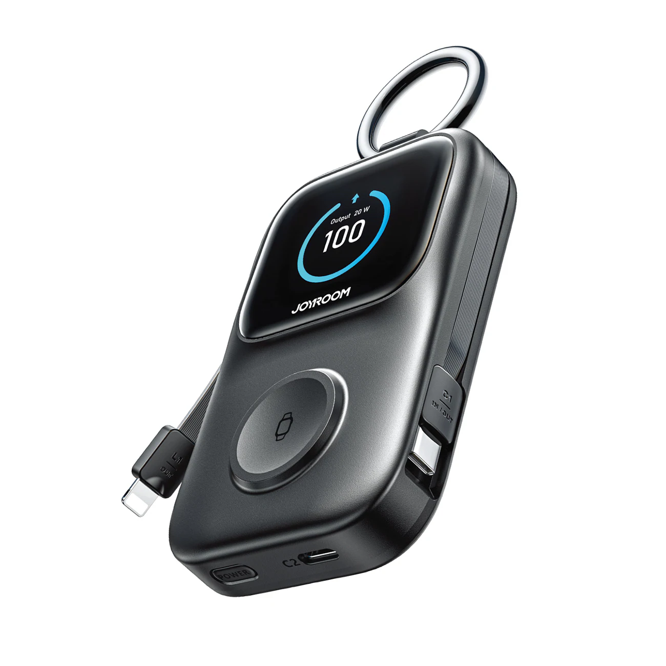 Joyroom JR-W19 5000mAh Powerbank med 5W trådlös klockladdning - Svart