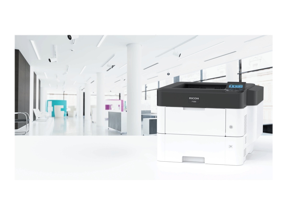 Ricoh P 800 - Skrivare - svartvit - Duplex - laser - A4 - 1200 x 1200 dpi - upp till 55 sidor/minut - kapacitet: 500 ark - USB 2.0, Gigabit LAN, Wi-Fi(n), NFC