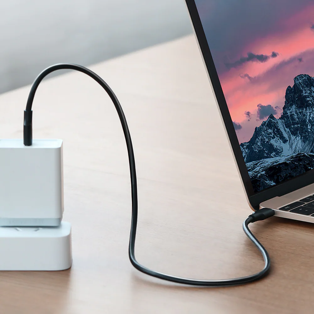 Ugreen USB-C till USB-C-kabel PD, QC, 3A, 480mbps, 2m - Svart, bild 3