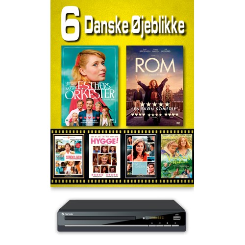 6 Danske Film Øjeblikke & Denver dvd afspiller