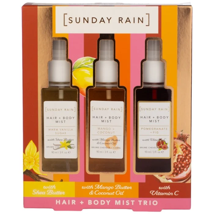 Sunday Rain Hair + Body Mist Trio