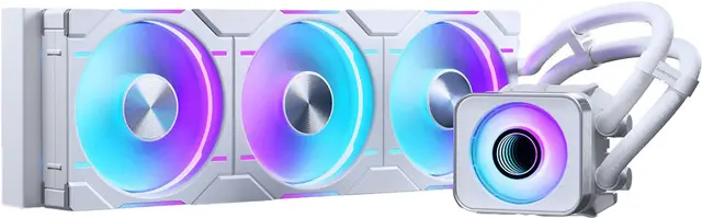 Phanteks Glacier One 420D30 3x140DRGB AIO vätske CPU kylare (vit)