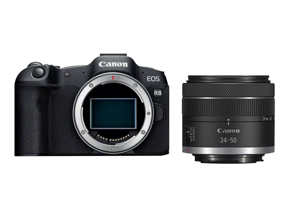 Canon Eos R8 Spegelfri kamera och Rf 24–50 mm F/4,5–6,3 Is stm-objektiv