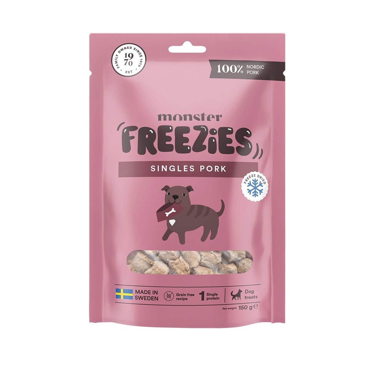Monster Dog Treats Freeze Dried Pork 150 g