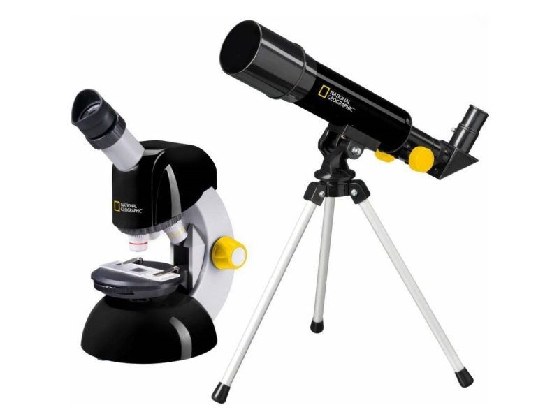 National Geographic Telescope + Microscope Set Lens Telescope Asimuthal Acromatic Extension 18 till 29 x