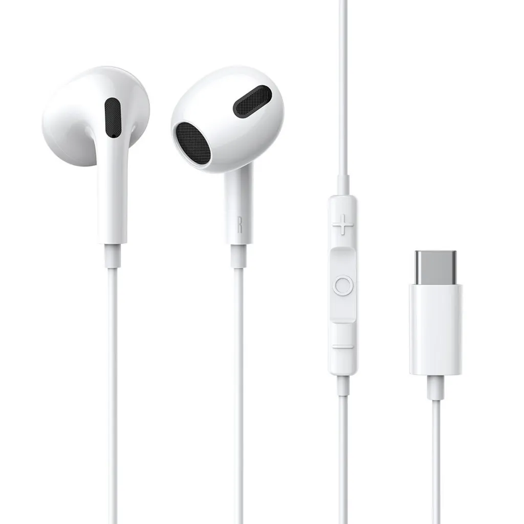 Baseus Encok c17 USB-C Trådbundna In-Ear-hörlurar med mikrofon - Vit