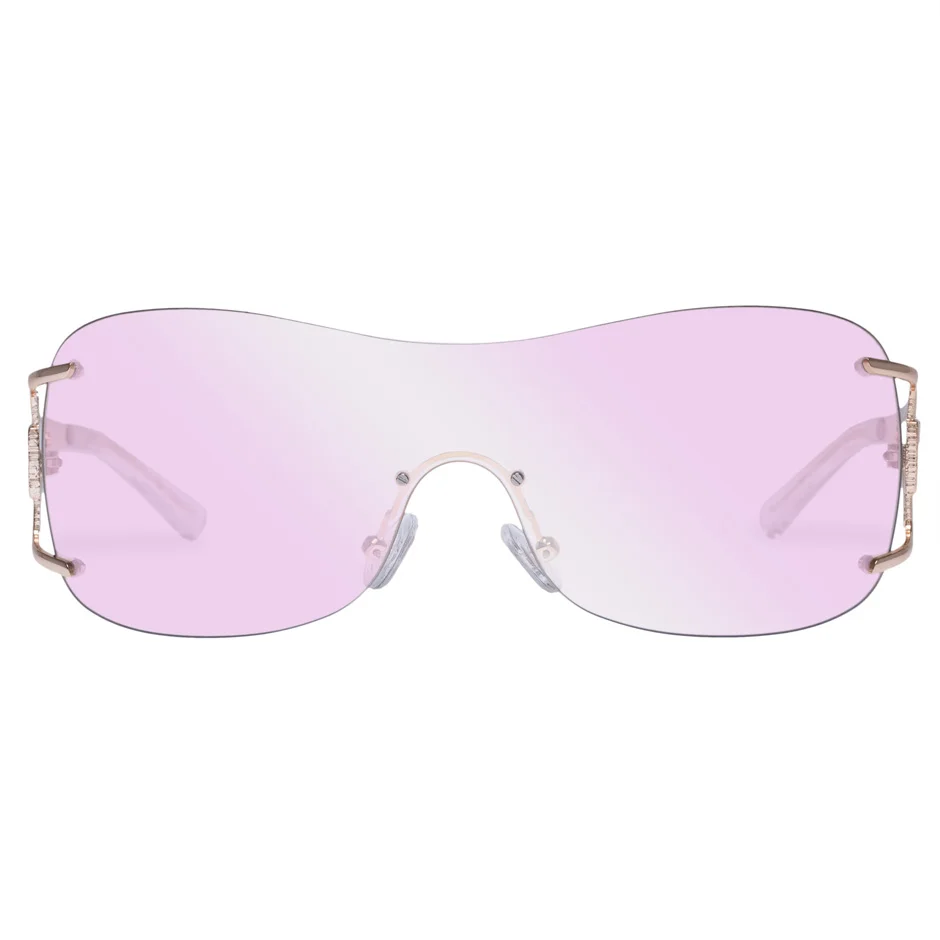 Le Specs Le Fame Sunglasses Gold W/Champagne Tint Flash Mirror Lens, bild 2