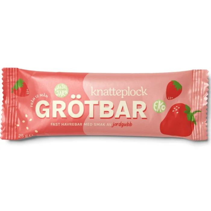 Knatteplock Grötbar- Jordgubb, 25 g