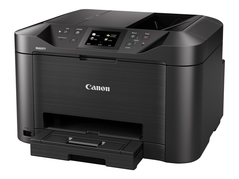 Canon MAXIFY MB5150 - Multifunktionsskrivare - färg - bläckstråle - A4 (210 x 297 mm), Legal (216 x 356 mm) (original) - A4/Legal (media) - upp till 22 sidor/minut (kopiering) - upp till 24 ipm (bilder per minut) (utskrift) - 250 ark - 33.6 Kbps - LAN, Wi-Fi(n), USB-värd, USB 2.0