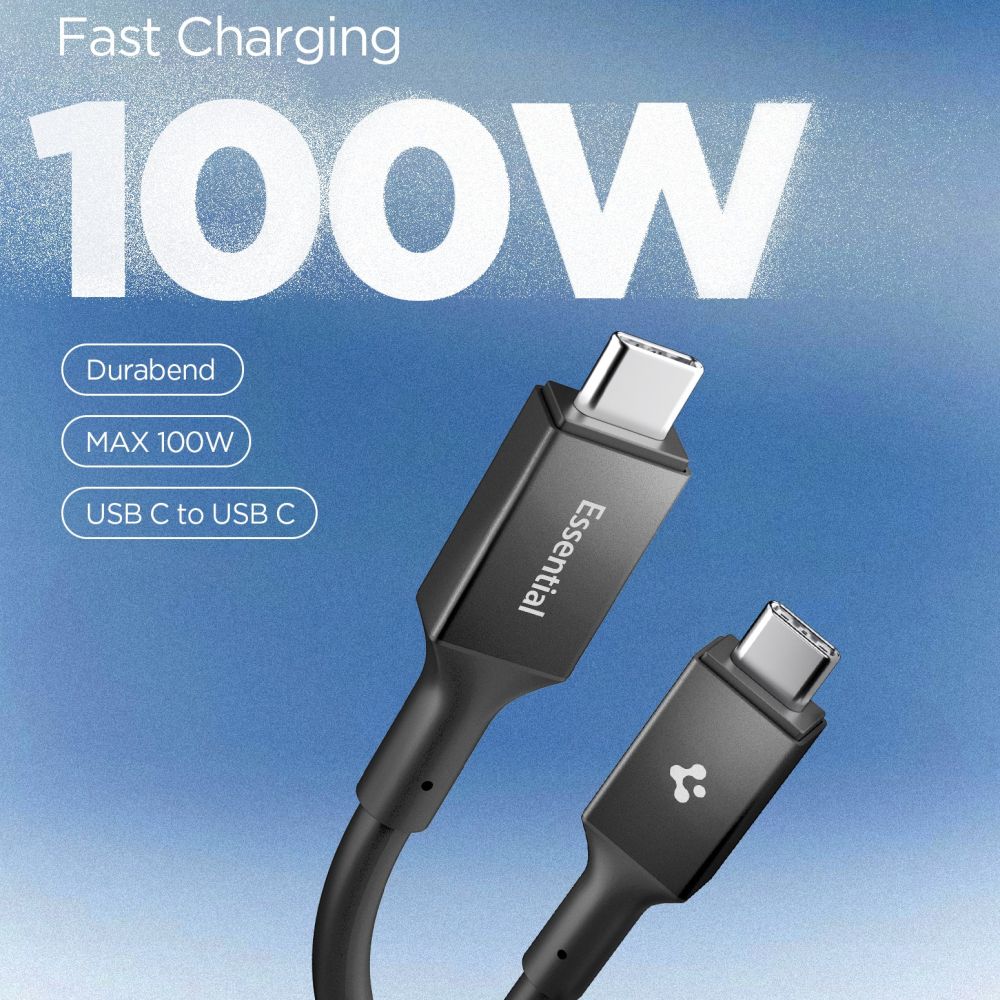 Spigen EB10020CC USB-C-kabel 100 W 200 cm – svart, bild 2