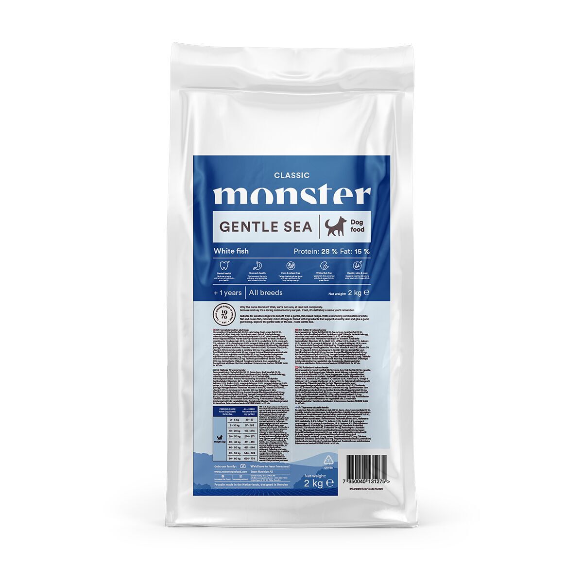 Monster Classic Dog Adult Gentle Sea Torrfoder till Hund 2kg