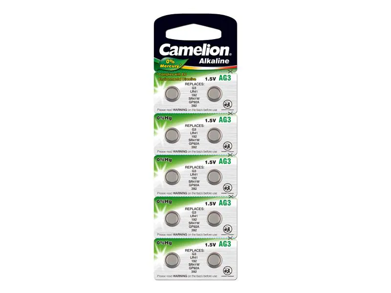 Camelion AG3 / 384 / 392 / LR41 Knappcellsbatteri 10-pack