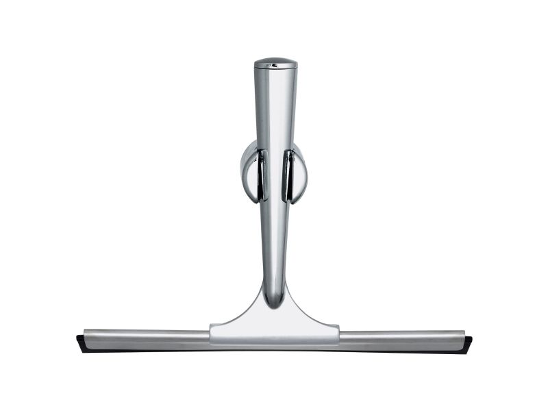 TESA 40345, Duschgummiskrapa med enkelblad, Krom, Metall, Plast, Gummi, 1 styck, 55 mm