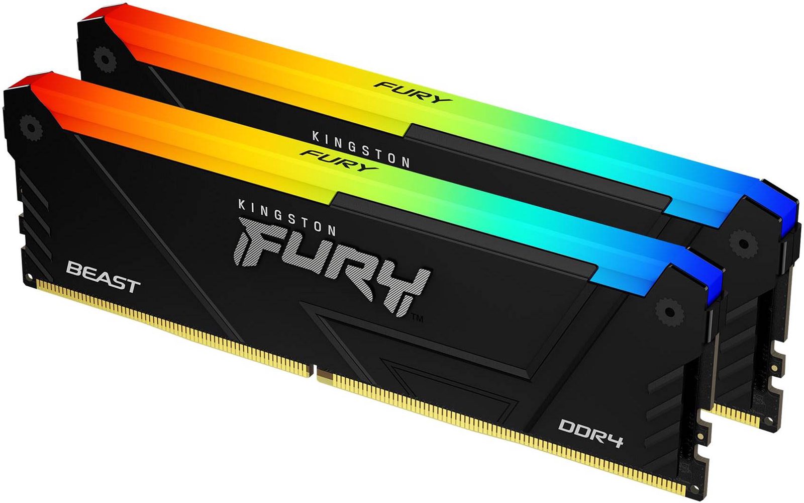 32 GB (2x16GB) DDR4-3200 Kingston FURY Beast RGB CL16 - Svart, bild 2