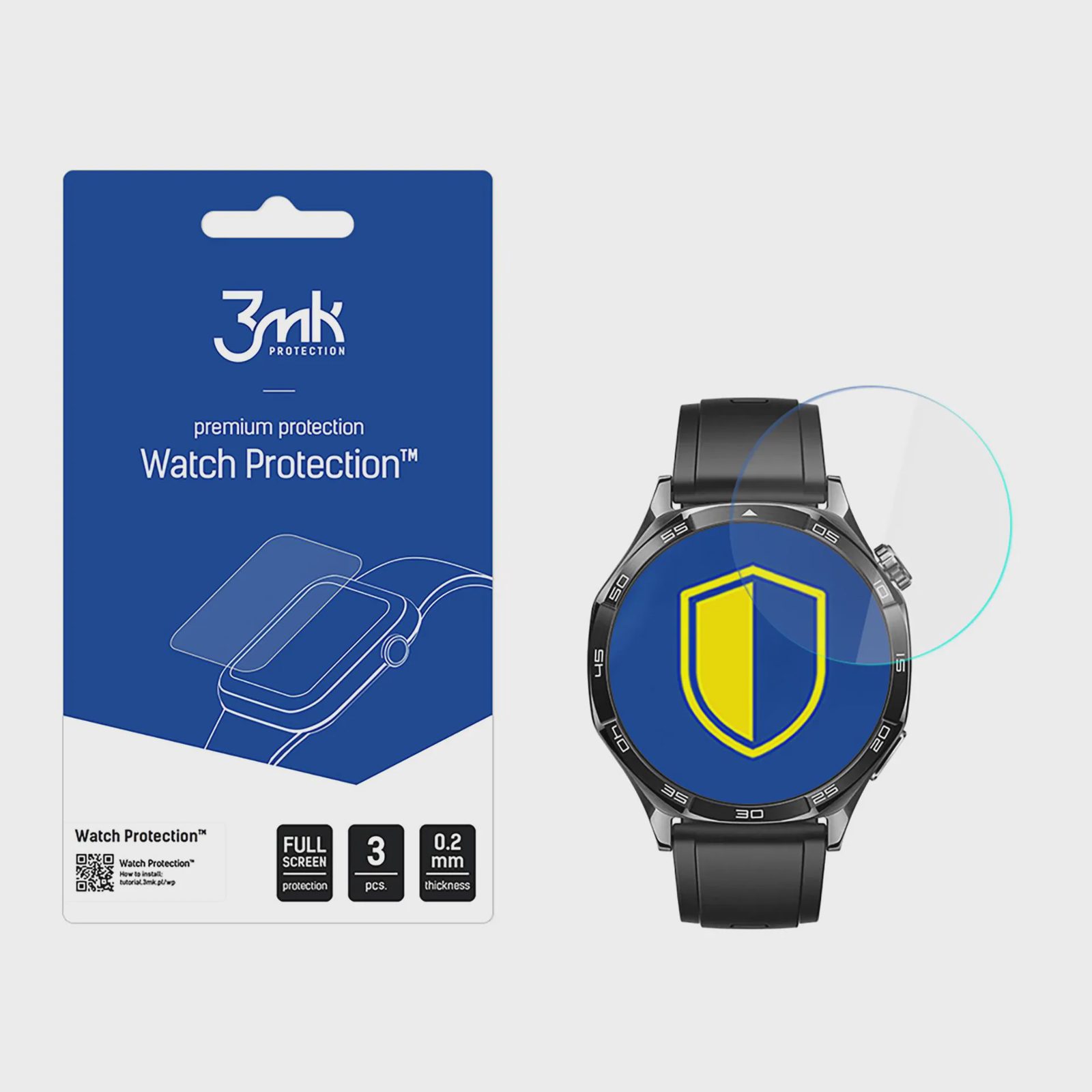 3mk Watch Protection FlexibleGlass hybridglas till Huawei Watch GT 5 Active 46 mm