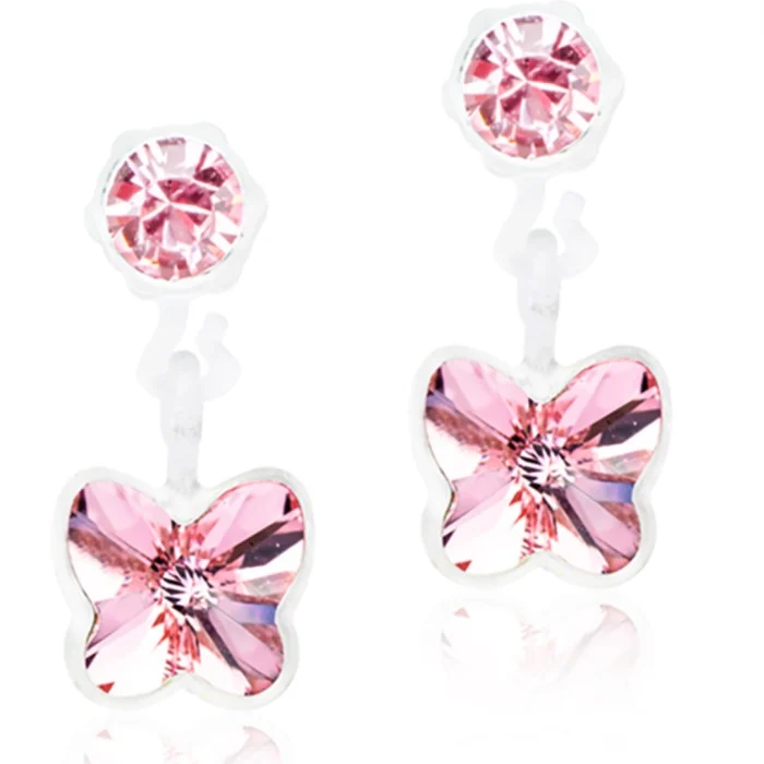 Blomdahl Medical Plastic Pendant Butterfly 4/5mm Light Rose