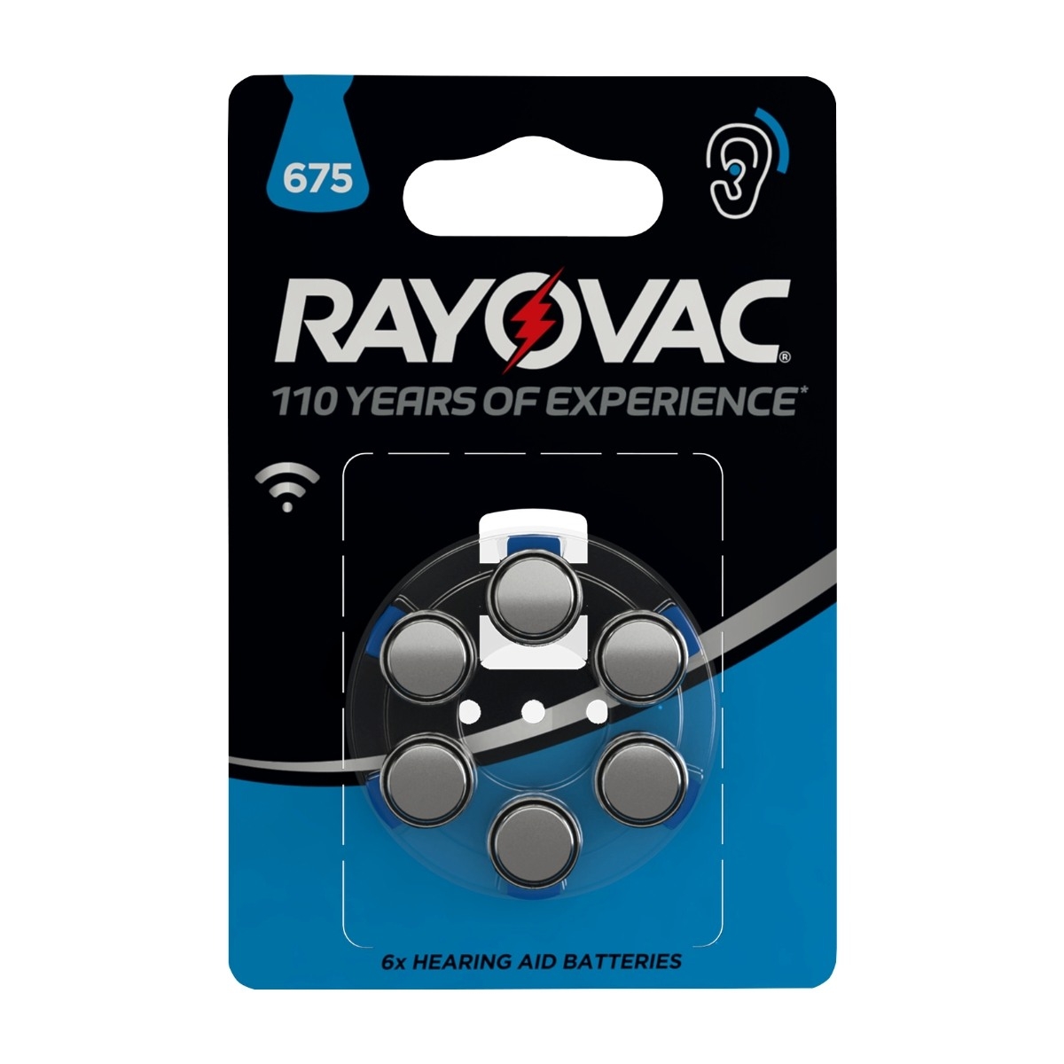 VARTA Rayovac 675 hörapparatsbatteri, 6 st