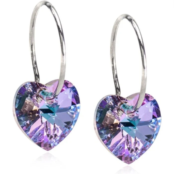 Blomdahl Natural Titanium Heart 10 mm Lilac