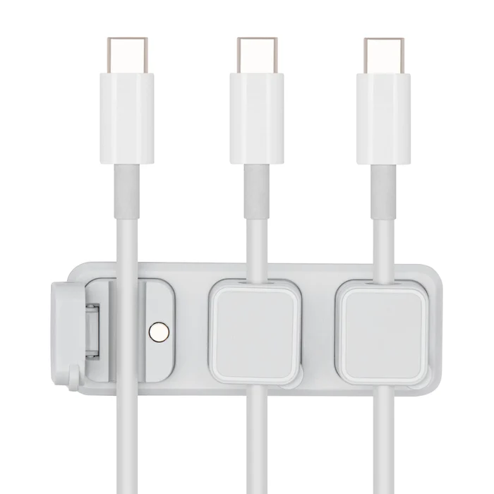 Luxorparts Magnetisk kabelklämma med basplatta Vit (6-pack)