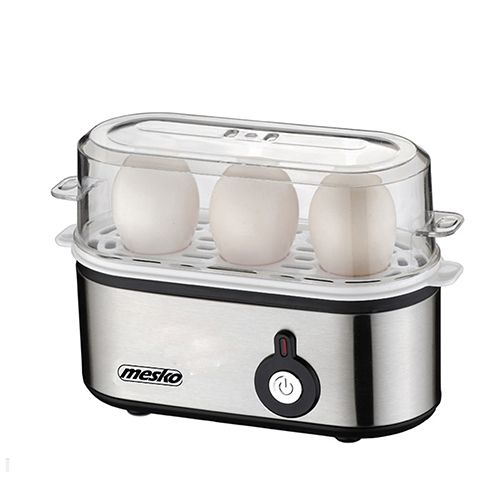 Mesko MS 4485 äggkokare 210 W, 3 ägg, svart/silver/genomskinlig