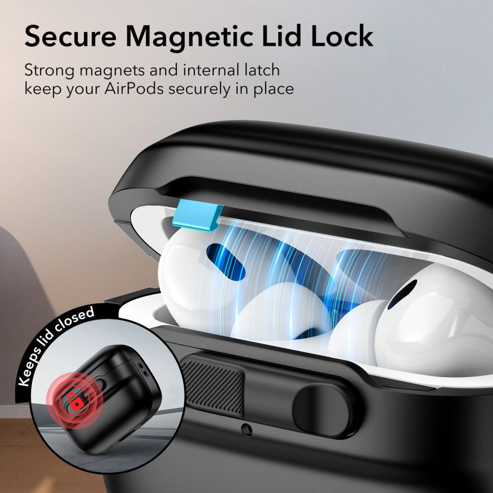 ESR Pulse Halolock-fodral med MagSafe för Apple AirPods Pro 1/2 - Svart, bild 4