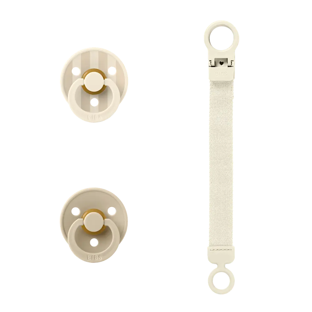 BIBS Gåvoset Napp stl1 + Nappband Ivory, 1 st, bild 4