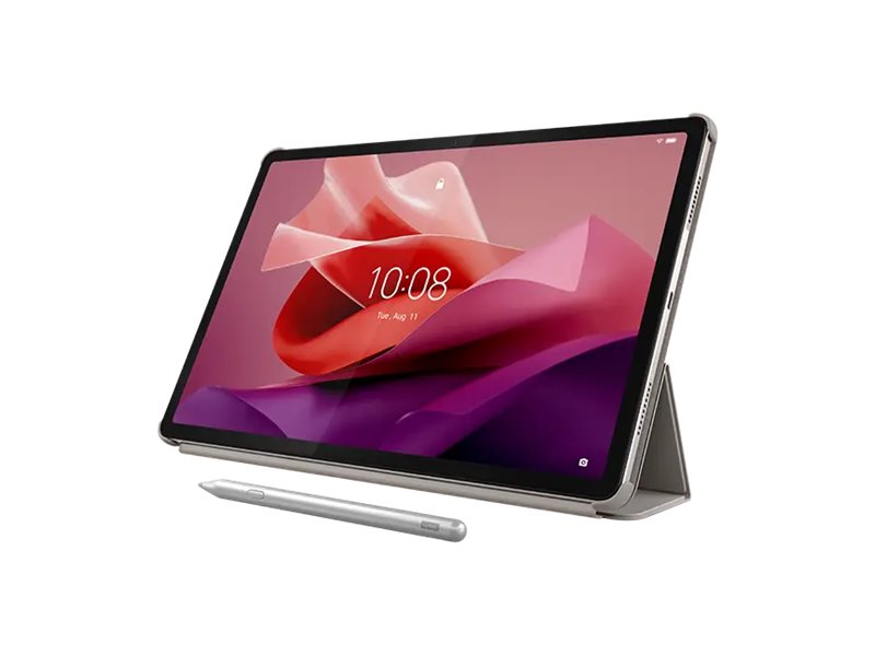Lenovo - Vikbart fodral för surfplatta - polyuretan (PU) - havre - för Tab P12 ZACH, ZACL, ZAD5, ZAE3, ZG38