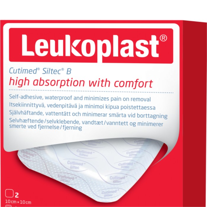 Leukoplast Cutimed Siltec Border 10 x 10 cm, 2 st