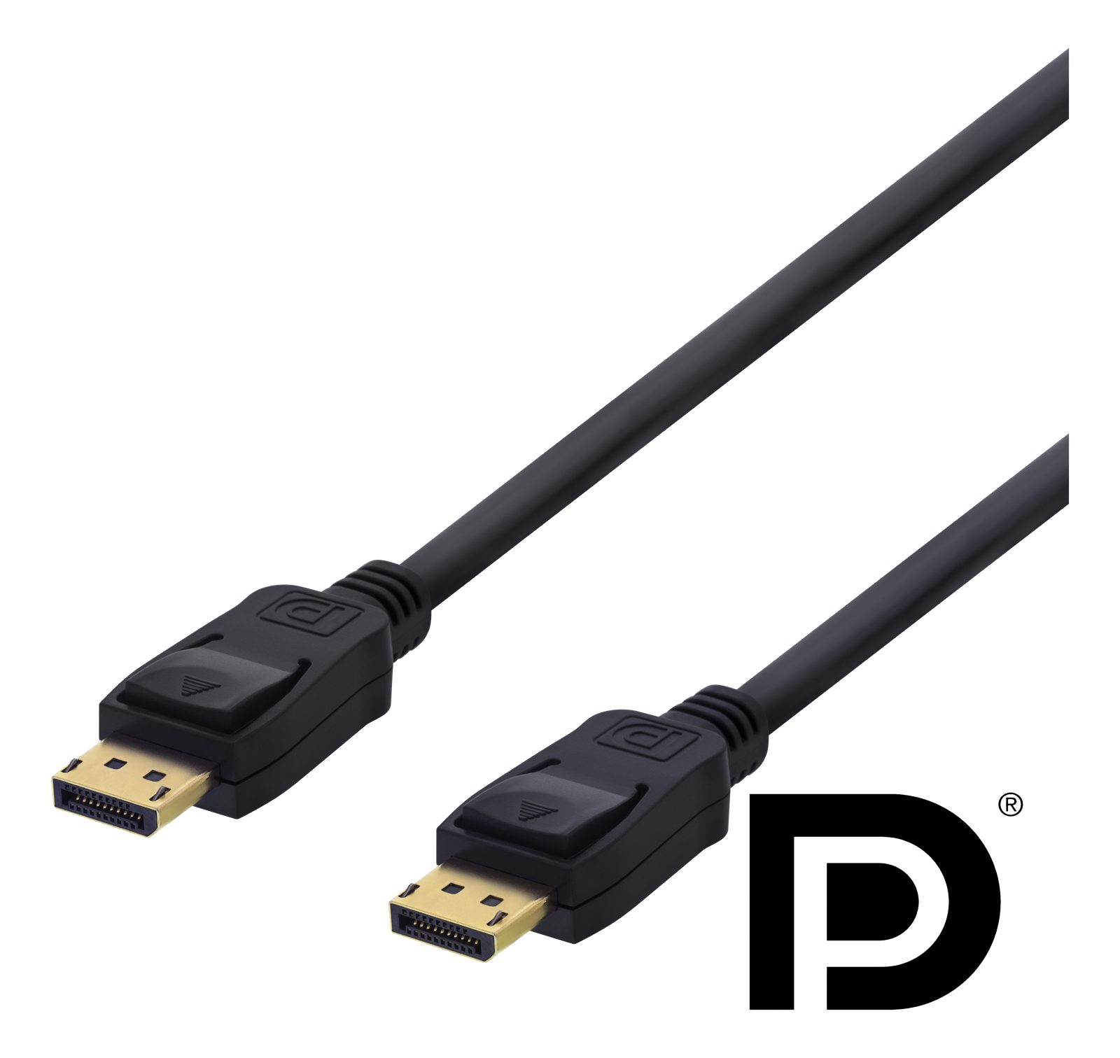 DisplayPort-kabel, DP 1.2, 4K@60Hz, 1 meter - Svart, bild 3