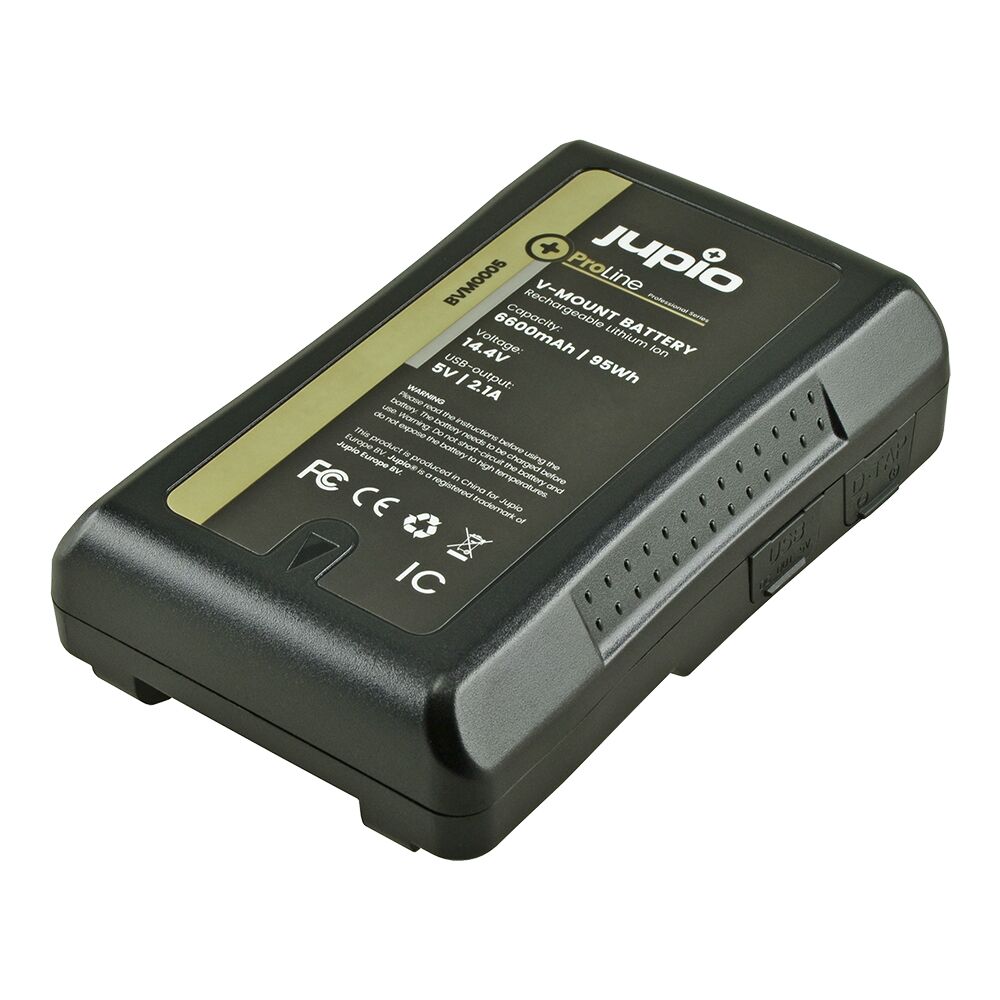 V-Mount batteri 14,4V, 6600mAh (95Wh), LED indikator, D-Tap och USB, bild 2