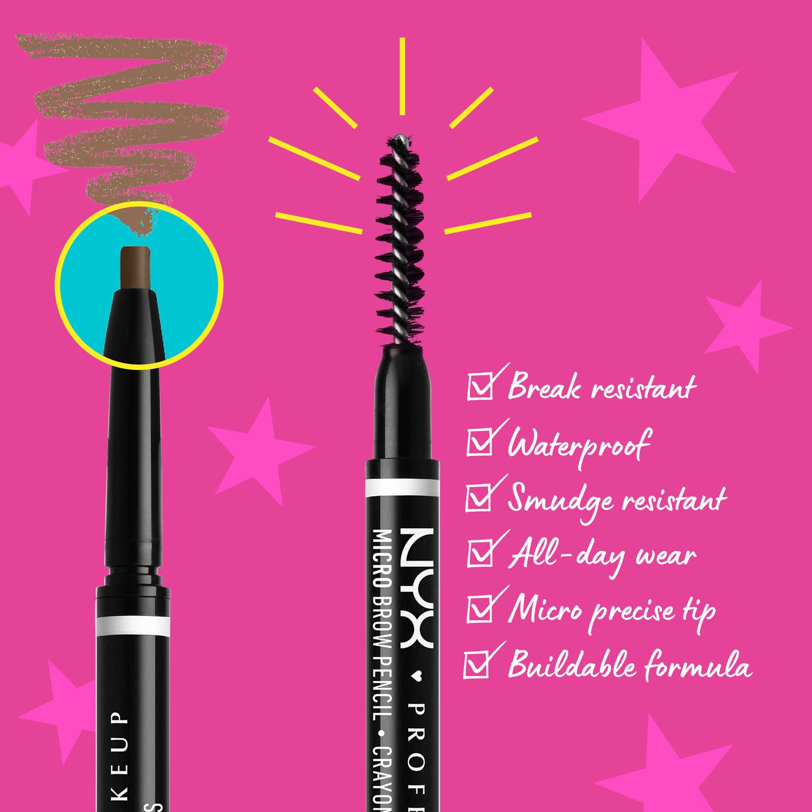 NYX PROFESSIONAL MAKEUP Micro Brow Pencil Ash Brown, bild 3