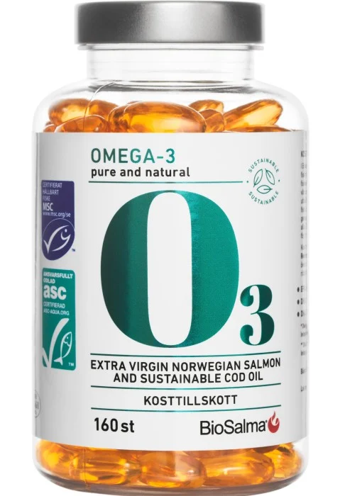 BioSalma Omega-3 MSC+ASC Miljömärkt 800 mg , 160 kaps