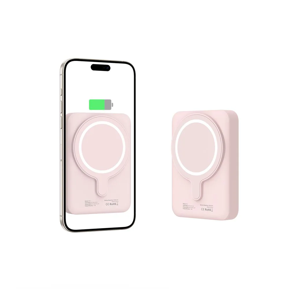 Tech-Protect PB11 Powerbank 10000mAh – MagSafe 15W – Rosa + USB-C Kabel, bild 4