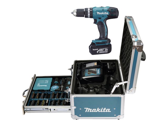 Makita DHP453RFX2 slagborrskruvdragare 18 V 42 N·m, 2-pack 3 Ah-batterier