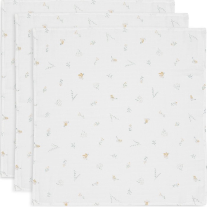 Jollein Muslinfilt 70x70cm Lovely Birds 3-pack