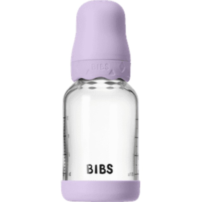 BIBS Glass Boheme Baby Bottle Round Latex 120 ml Slow Flow Violet Sky, bild 2