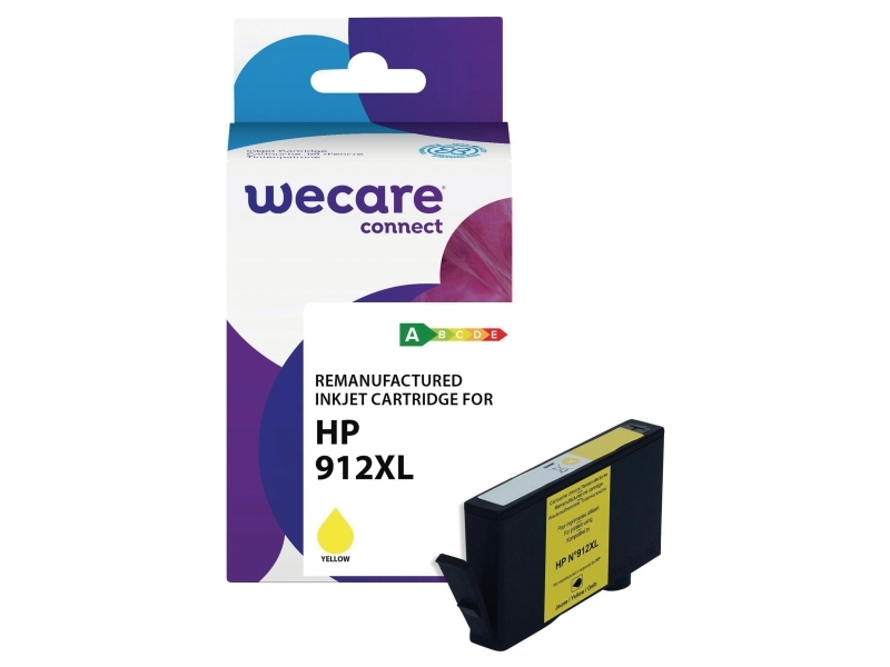 Bläckpatron Wecare HP 912XL 3YL83AE, bläckstråle, kompatibel, 700 sidor, gul