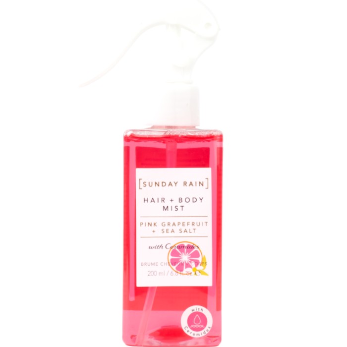 Sunday Rain Pink Grapefruit & Sea Salt Hair & Body Mist 200ml