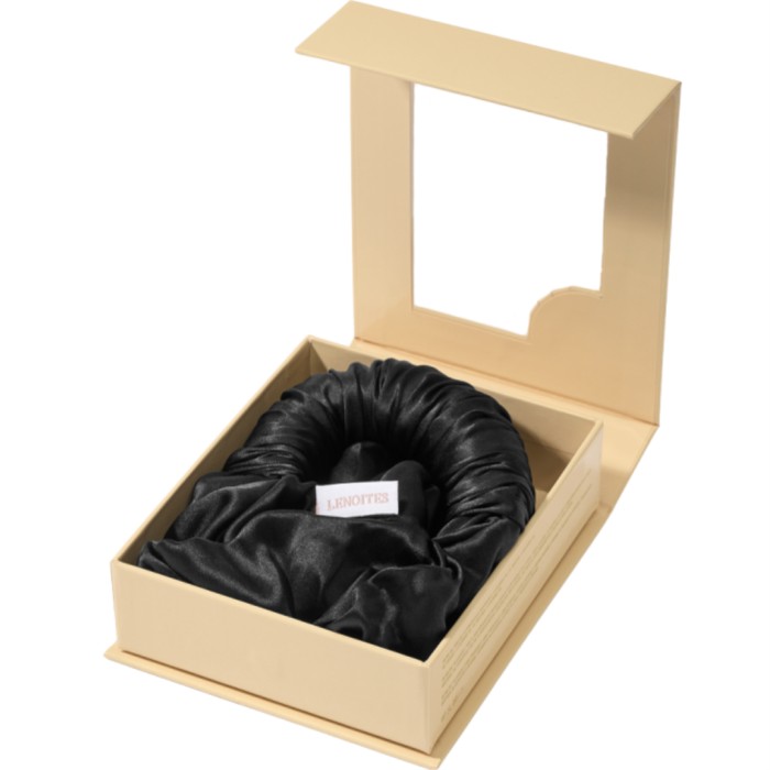 Lenoites Blowout Tie in Mulberry Silk Large Black 1 pcs